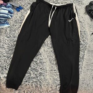 Nike Black Joggers with White Trim